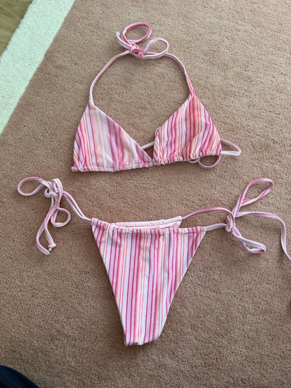 Frankie's Bikinis velvet stripe bikini